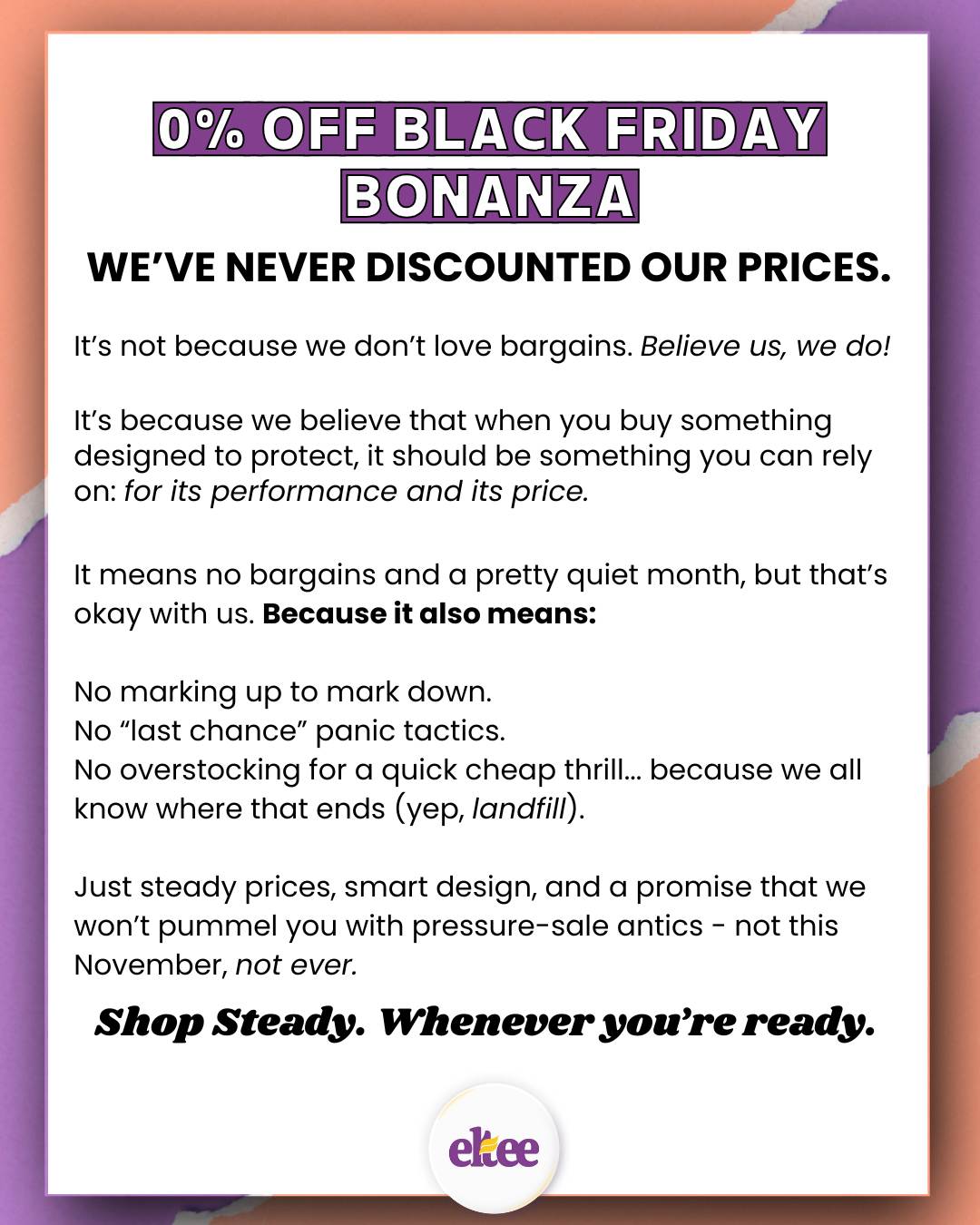 0% off black friday bonanza