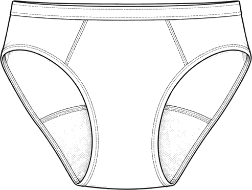 Bumpers Briefs line drawing
